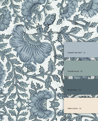 Bombay Flower Blue Wallpaper