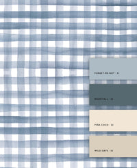 Tartan Blue Behang