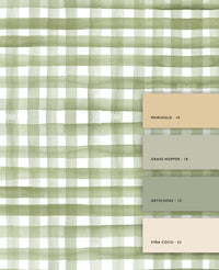 Tartan Green Behang