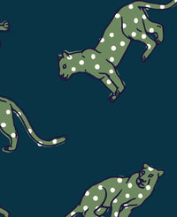 Tapete „Panther Dots“ in Blau/Grün