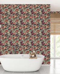 Peony Green Wallpaper