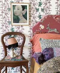 Creative Lab Amsterdam behang Eclectic Bamboo Purple Turquoise wallpaper