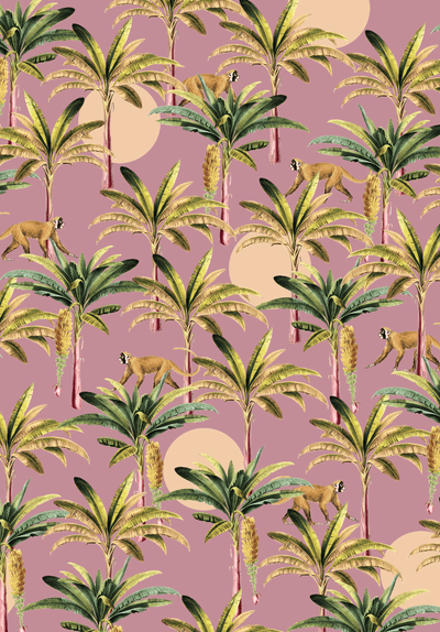 Creative Lab Amsterdam behang Purple Bananas wallpaper