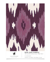 Deia Ikat Purple Behang Sample