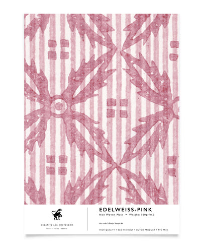 Edelweiss Pink Wallpaper Sample