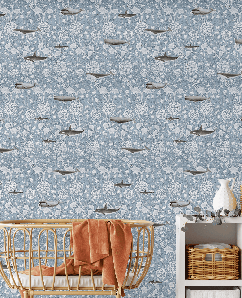 Creative Lab Amsterdam behang Whaliam Morris Blue wallpaper 