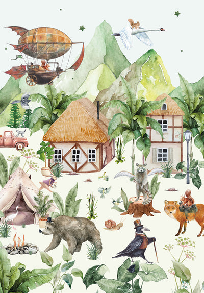 Creative Lab Amsterdam behang Magical village Wallpaper