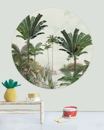 Creative Lab Amsterdam behang cirkel Rainforest Wallpaper circle