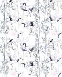 Creative Lab Amsterdam behang Crane White Wallpaper detail