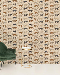 Creative Lab Amsterdam behang Funky Leopards - Dark Wallpaper 