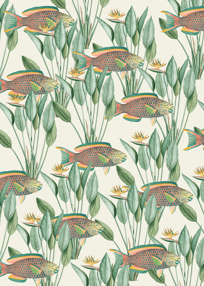 Creative Lab Amsterdam behang  Parrot Fish Wallpaper