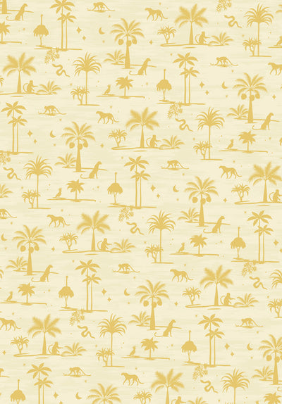 Creative Lab Amsterdam behang Jungle Silhouette Yellow Wallpaper