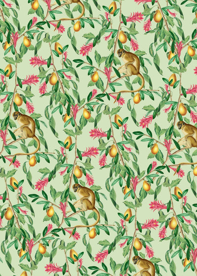 Creative Lab Amsterdam behang Tropical Monkey Wallpaper